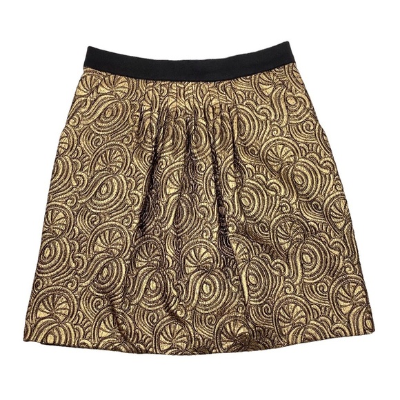 3.1 Phillip Lim Gold Brocade Mini Skirt - Picture 1 of 9